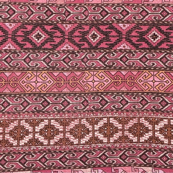 D&Co Denim & Co 3X Shirt Top Pink Aztec Striped Sleeveless Scoop Neck Stretch - Picture 2 of 6